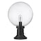 Z-Lite Laurent Outdoor Pier Mounted Fixture, 1-Light, 12 In.W x 17.75 In.H, Black/Clear Seedy 599PHB-553PM-BK - alternate 3